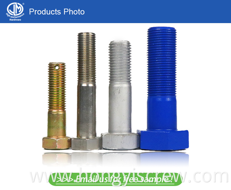 Self color high quality stainless steel hex bolt hex bolt with factory price